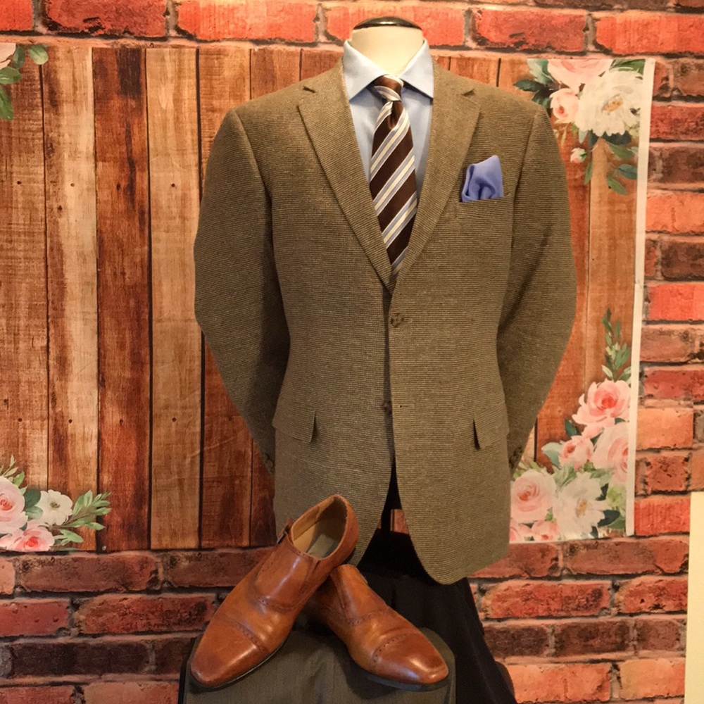 Dockers Tan Blazer with Blue Accents